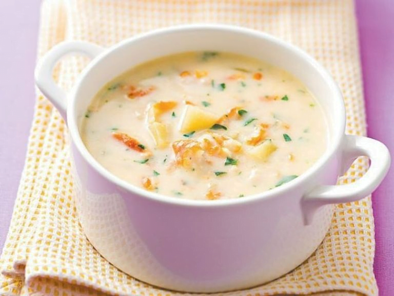 Cháo phô mai cá hồi cà rốt