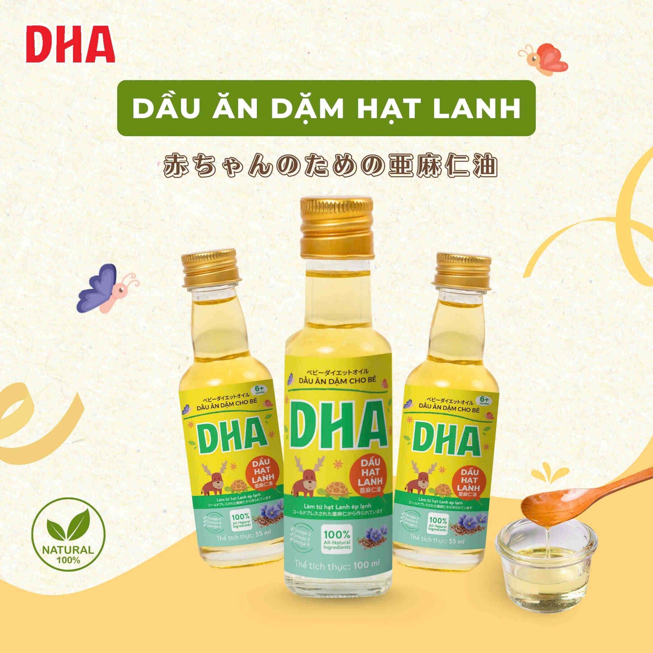 Dầu ăn dặm DHA hạt lanh