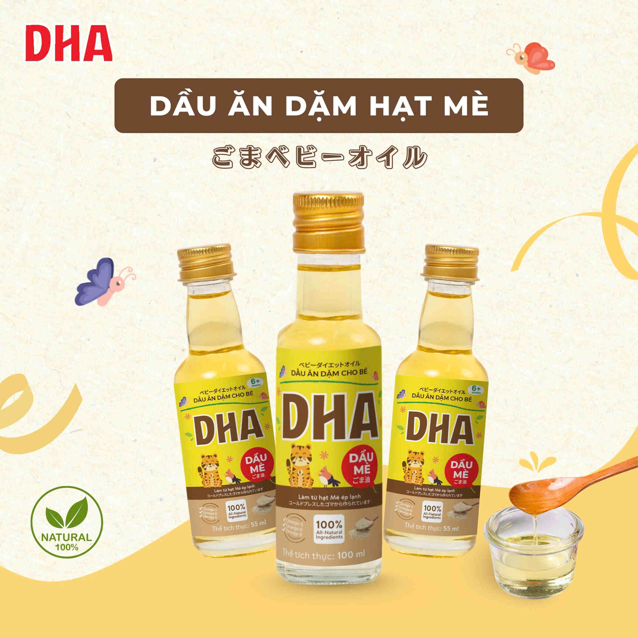 Dầu ăn dặm DHA hạt mè
