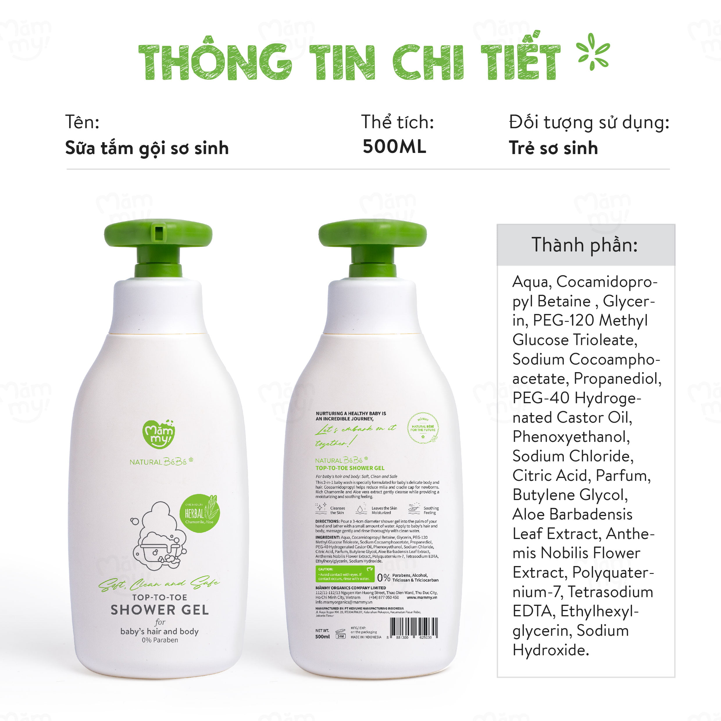 Cách Đọc Bảng Thành Phần Sữa Tắm Gội Cho Bé Sơ Sinh