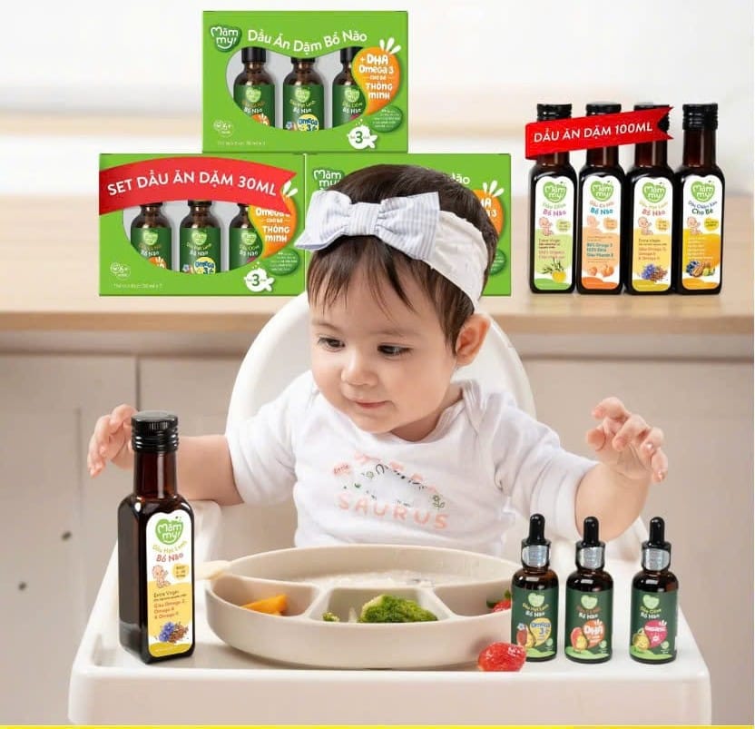 Dầu ăn dặm bổ não tốt nhất cho bé từ 6 tháng tuổi