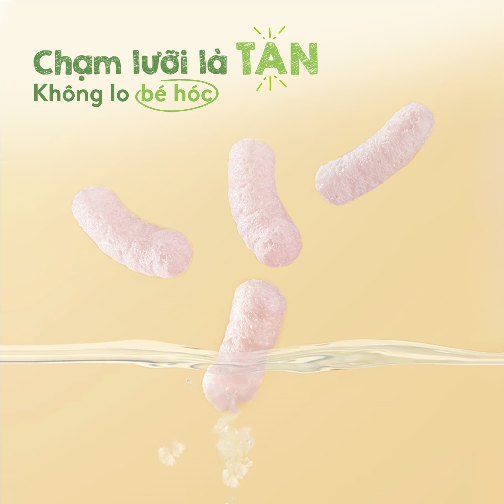 Bánh ăn dặm kết cấu dễ tan giúp bé tập nhai