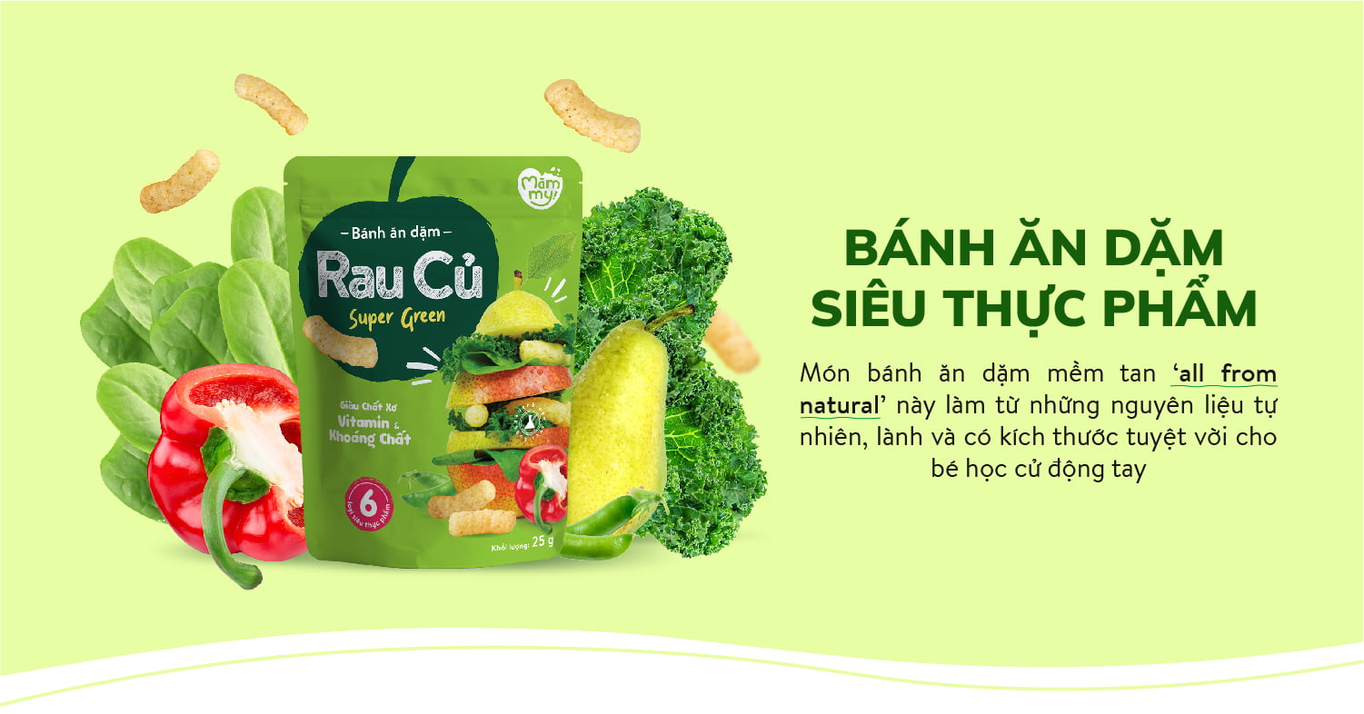 Banner bánh ăn dặm rau củ Mămmy