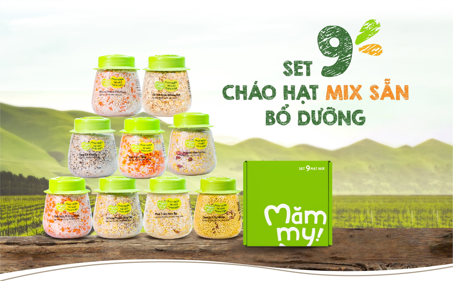 Banner set 9 hạt mix Mămmy