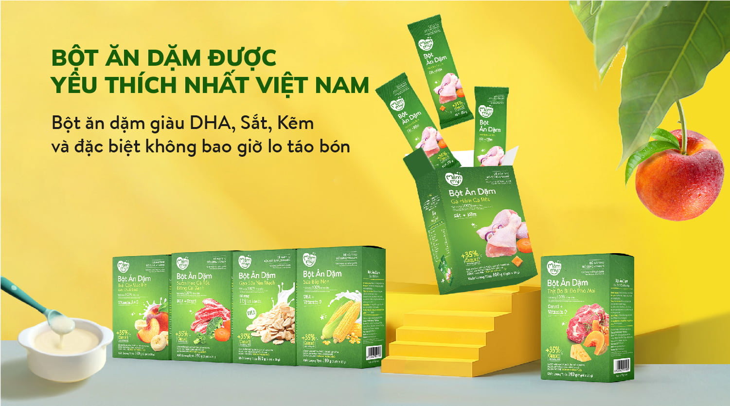 Bột ăn dặm Mămmy được yêu thích nhất