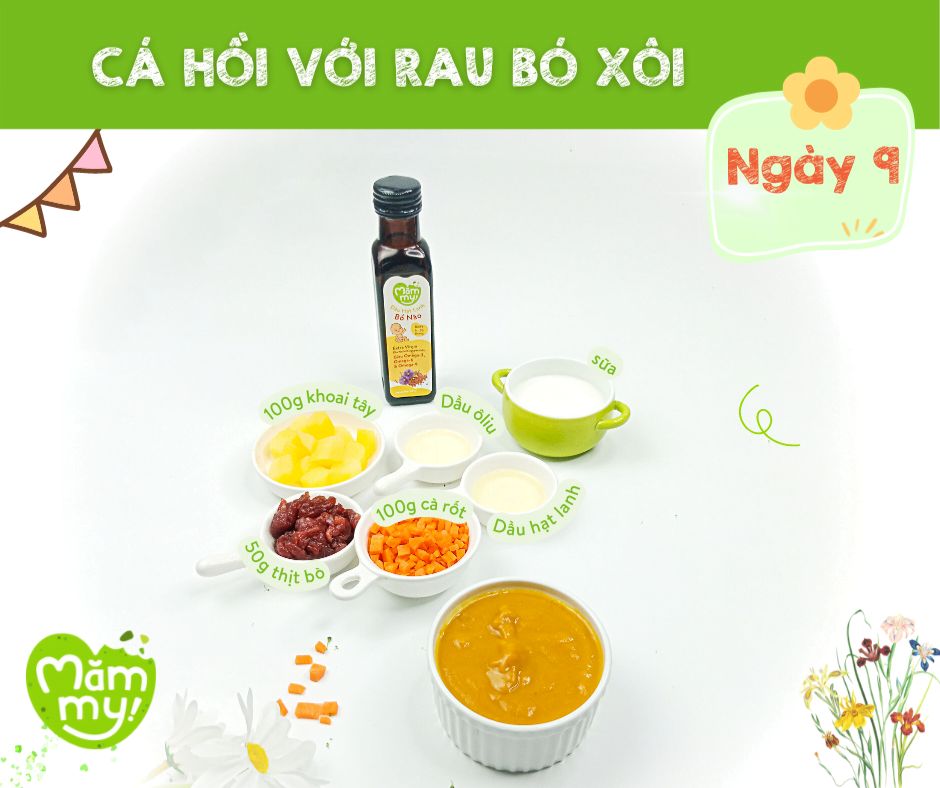 Thực đơn ăn dặm cho bé Thịt bò xào cà rốt khoai tây