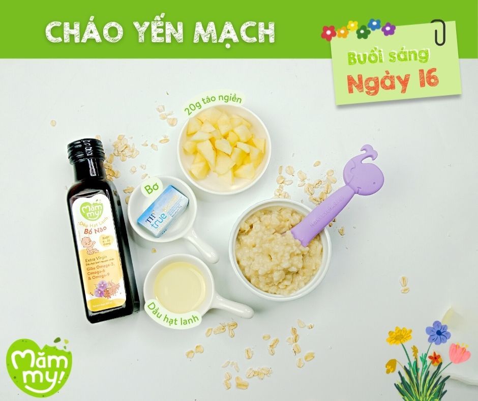 Thực đơn ăn dặm cho bé _ Cháo yến mạch