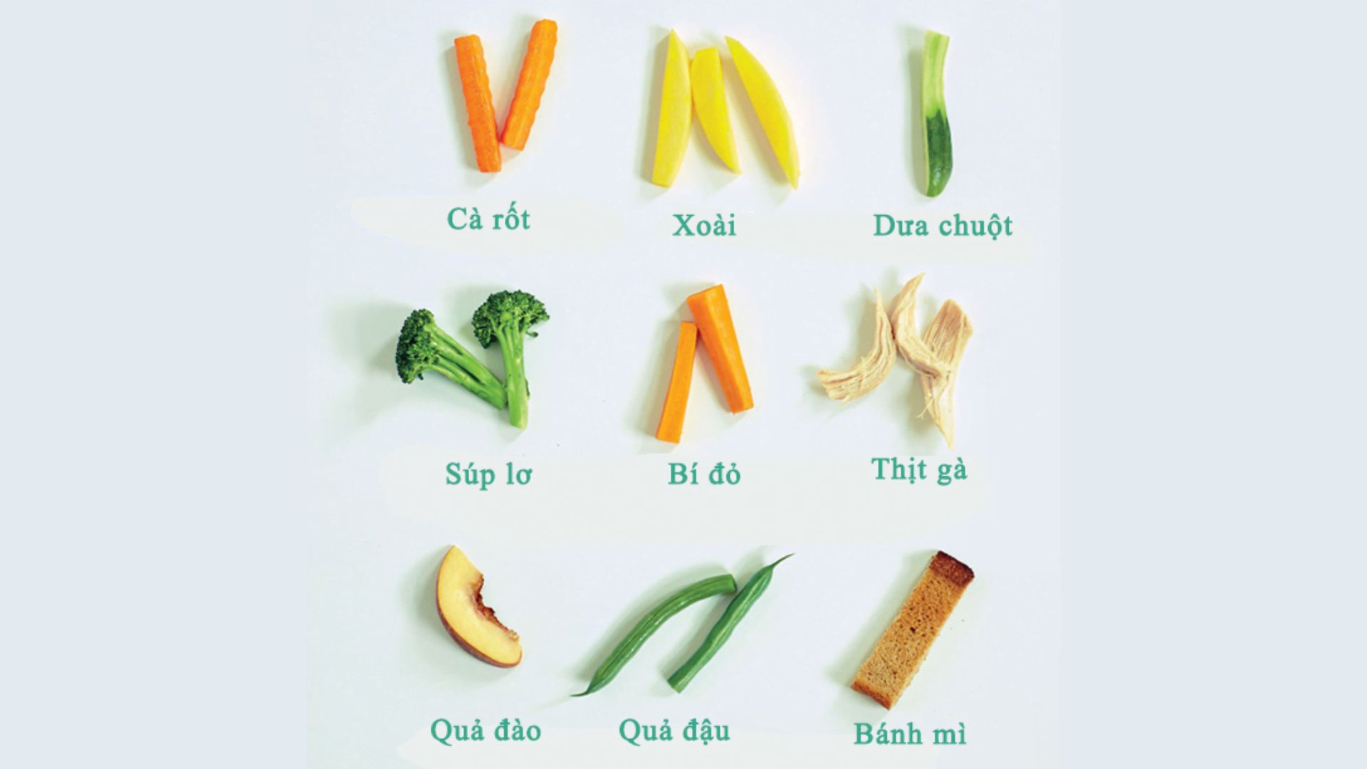 Thực phẩm dinh dưỡng hợp lý cho bé ăn dặm chỉ huy