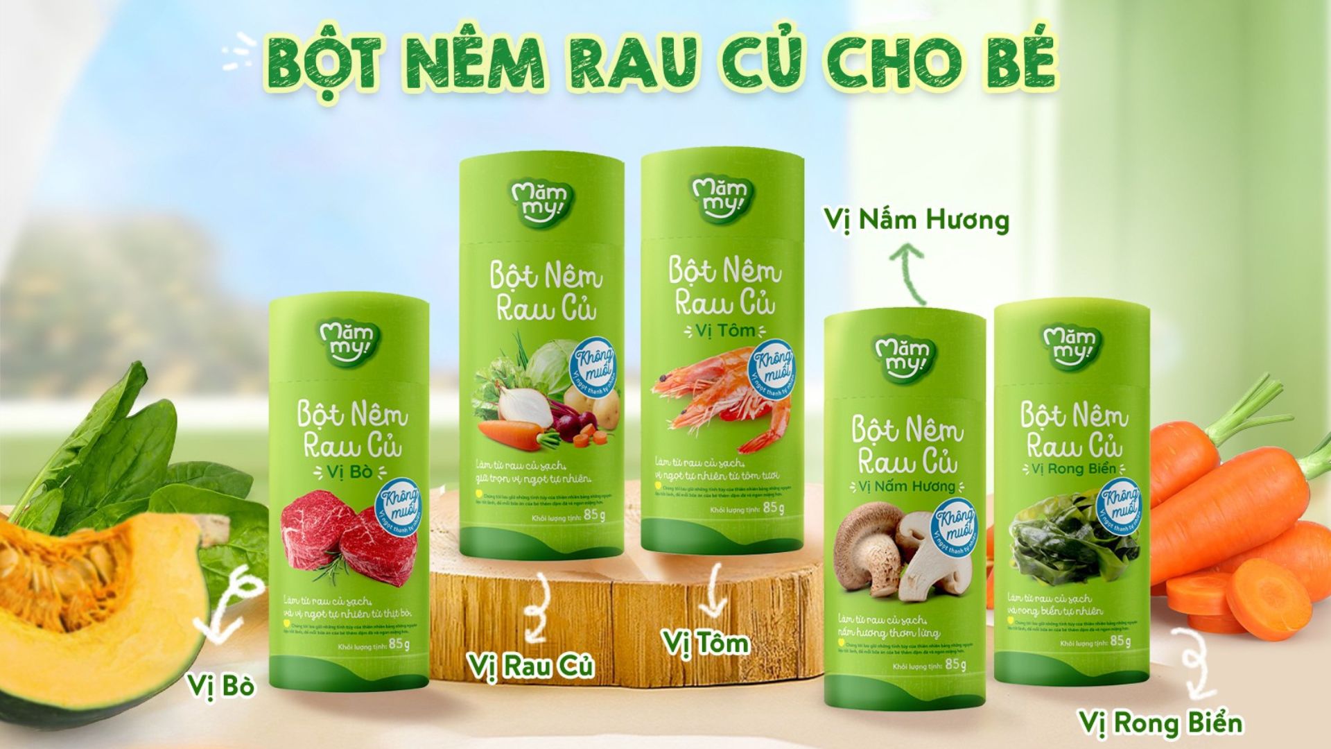 Bột nêm rau củ cho bé ăn dặm
