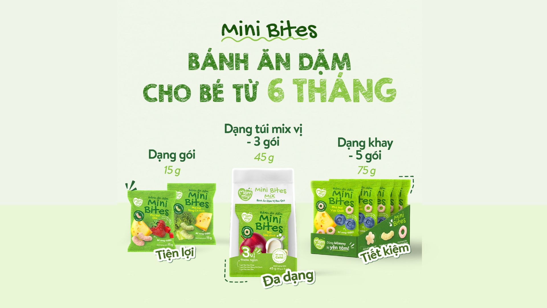 Thiết kế bao bì bánh ăn dặm tiện lợi, dễ bảo quản